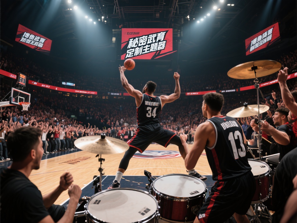 例如，在一场重要的篮球赛事中，主办方播放了一首由博